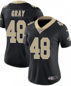 Women's New Orleans Saints #48 J.T. Gray Black Vapor Untouchable Limited Stitched NFL Jersey(Run Small)