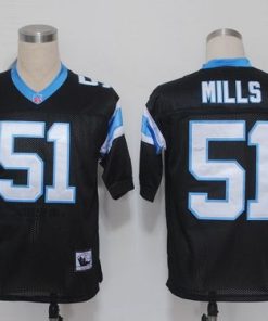 Mitchell And Ness Panthers #51 Sam Mills Black Stitched NFL Jersey