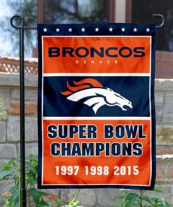 Denver Broncos Double-Sided Garden Flag 002 (Pls Check Description For Details)