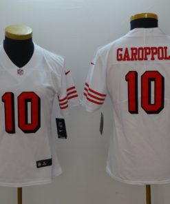 Women's NFL San Francisco 49ers #10 Jimmy Garoppolo White Vapor Untouchable Limited Stitched Jersey