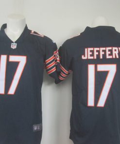Men's Nike Bears #17 Alshon Jeffery Navy Limited Rush Stitched NFL Jersey