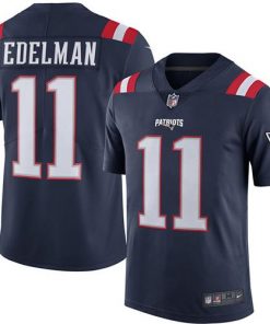 Nike Patriots #11 Julian Edelman Navy Blue Men's Stitched NFL Limited Rush Jersey