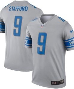 Men's Detroit Lions Matthew Stafford Nike Gray Inverted Legend Jersey
