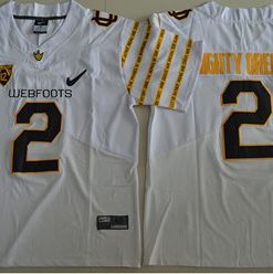 Ducks #2 Mighty Oregon White Webfoots 100th Rose Bowl Game Elite Stitched NCAA Jersey