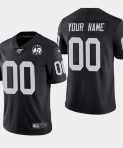 Men's Raiders ACTIVE PLAYER Black 60th Anniversary Vapor Limited Stitched NFL 100th Season Jersey.