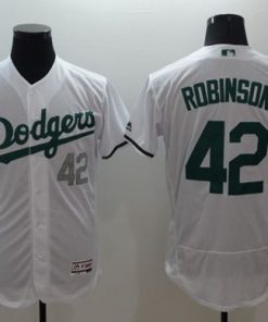 Dodgers #42 Jackie Robinson White Celtic Flexbase Authentic Collection Stitched MLB Jersey