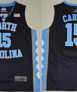 North Carolina #15 Vince Carter Black Basketball Stitched NCAA Jersey
