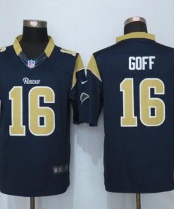 Nike Rams #16 Jared Goff Navy Blue Team Color Men's Stitched NFL Limited Jersey