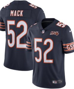 Men's Chicago Bears #52 Khalil Mack Navy 2019 100th Season Vapor Untouchable Limited Stitched NFL Jersey
