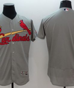 Cardinals Blank Grey Flexbase Authentic Collection Stitched MLB Jersey
