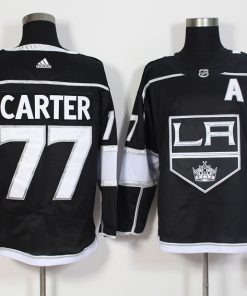 Men's Adidas Los Angeles Kings #77 Jeff Carter Black Stitched NHL Jersey
