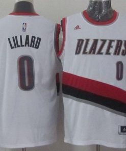 Blazers #0 Damian Lillard White Home Stitched NBA Jersey