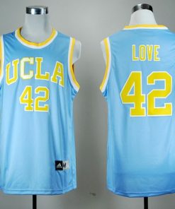 Bruins #42 Kevin Love Blue Basketball Stitched NCAA Jersey