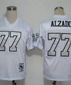 Mitchell And Ness Raiders #77 Lyle Alzado White Silver No. Stitched NFL Jersey