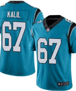 Nike Panthers #67 Ryan Kalil Blue Men's Stitched NFL Limited Rush Jersey