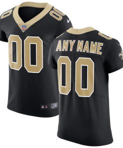 Men's New Orleans Saints Nike Black Vapor Untouchable Custom Elite Stitched NFL Jersey