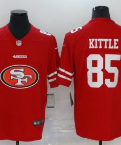 Men's San Francisco 49ers #85 George Kittle Red 2020 Team Big Logo Limited Stitched NFL Jersey