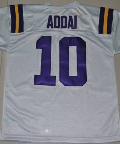 LSU Tigers #10 Joseph Addai White Stitched NCAA Jersey