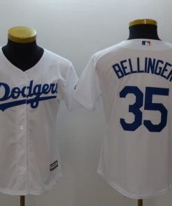 Women's Los Angeles Dodgers #35 Cody Bellinger White Cool Base Stitched MLB Jersey
