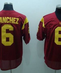 Trojans #6 Mark Sanchez Red Stitched NCAA Jersey