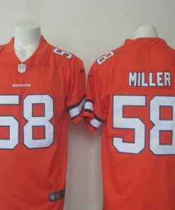 Men's Nike Broncos #58 Von Miller Orange Limited Rush Stitched NFL Jersey