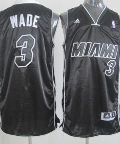 Revolution 30 Heat #3 Dwyane Wade Black/White Stitched NBA Jersey