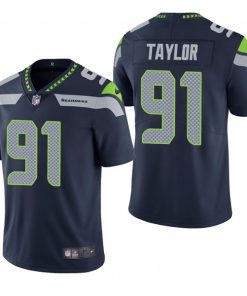 Men's Seattle Seahawks #91 Darrell Taylor Navy Vapor Untouchable Limited Stitched NFL Jersey