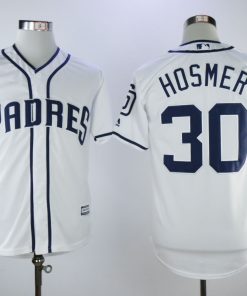 Men's San Diego Padres #30 Eric Hosmer White Flexbase Authentic Collection Stitched MLB Jersey