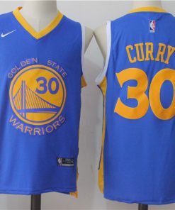 Men's Nike Golden State Warriors #30 Stephen Curry Royal Nike Road Stitched NBA Jersey