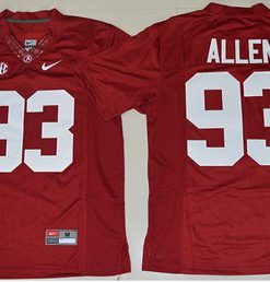 Crimson Tide #93 Jonathan Allen Red Limited Stitched NCAA Jersey