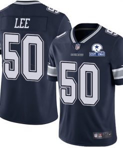 Men's Dallas Cowboys #50 Sean Lee Navy With Est 1960 Patch Limited Stitched NFL Jersey