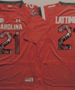 Fighting Gamecocks #21 Marcus Lattimore Red Player Fashion Stitched NCAA Jersey