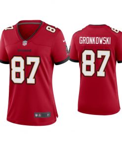 Women's Tampa Bay Buccaneers #87 Rob Gronkowski 2020 Red Stitched Jersey(Run Small)