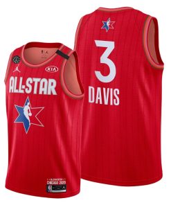 Men's Los Angeles Lakers #3 Anthony Davis Red 2020 All-Star Stitched NBA Jersey