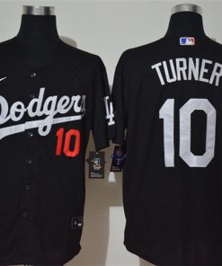 Dodgers 10 Justin Turner Black 2020 Nike Cool Base Jersey