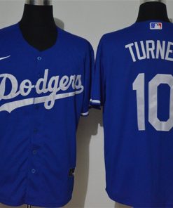 Dodgers 10 Justin Turner Royal 2020 Nike Cool Base Jersey