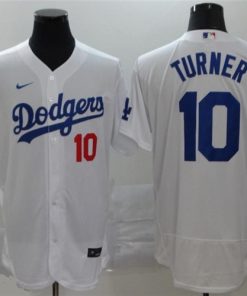 Dodgers 10 Justin Turner White 2020 Nike Flexbase Jersey