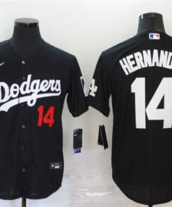Dodgers 14 Enrique Hernandez Black 2020 Nike Cool Base Jersey