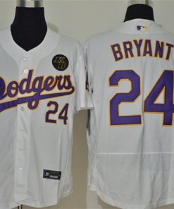 Dodgers 24 Kobe Bryant White 2020 Nike KB Flexbase Jersey
