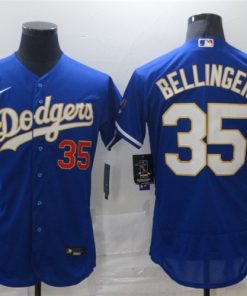 Dodgers 35 Cody Bellinger Blue Nike 2021 Gold Program Flexbase Jersey