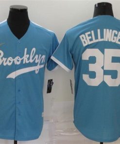 Dodgers 35 Cody Bellinger Light Blue 2020 Nike Cooperstown Collection Jersey