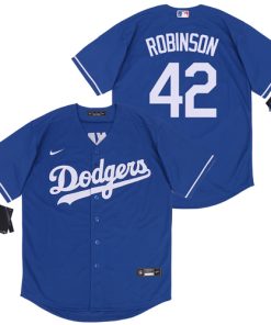 Dodgers 42 Jackie Robinson Royal 2020 Nike Cool Base Jersey