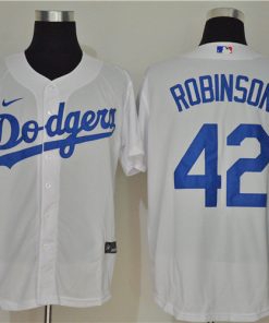 Dodgers 42 Jackie Robinson White 2020 Nike Cool Base Jersey