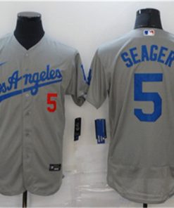 Dodgers 5 Corey Seager Gray 2020 Nike Flexbase Jersey
