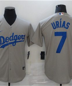 Dodgers 7 Julio Urias Gray 2020 Nike Cool Base Jersey