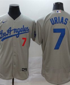 Dodgers 7 Julio Urias Gray 2020 Nike Flexbase Jersey