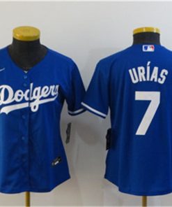 Dodgers 7 Julio Urias Royal Women 2020 Nike Cool Base Jersey