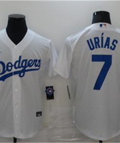 Dodgers 7 Julio Urias White 2020 Nike Cool Base Jersey