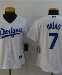 Dodgers 7 Julio Urias White Women 2020 Nike Cool Base Jersey
