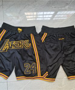 Lakers Teams Black 8 & 24 Just Don With Pocket Swingman Shorts
